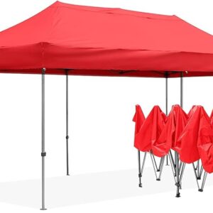 20 Feet Length, 10 Feet Width and 10 Feet Height Promotional Canopy Popup Tent Using Stainless Steel Frame Surrounding Fabrics and Velco System Door